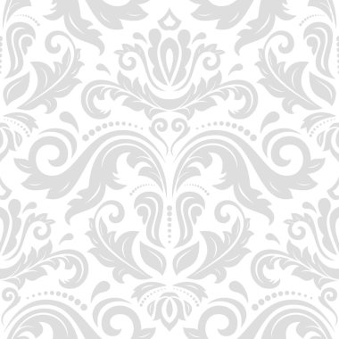 Arabesk ile Oryantal Damask Kusursuz Vektör Arkaplanı