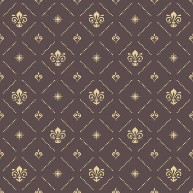 Birkaç Kraliyet Zambağı ile Kusursuz Vektör Deseni