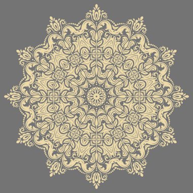 Doğu tarzında Arabesk ile Damask Vektör Arkaplanı