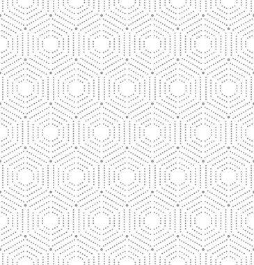 Sekizgen Noktalı Şekillerle Kusursuz Vektör Deseni