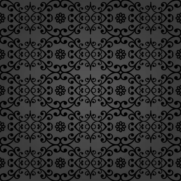 Floral Seamless Vector Pattern Με φύλλα — Διανυσματικό Αρχείο