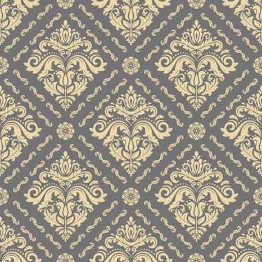 Arabesk ile Klasik Kusursuz Vektör Güzel Desen