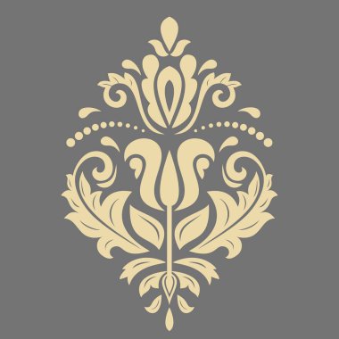 Doğu tarzında Arabesk ile Damask Vektör Arkaplanı