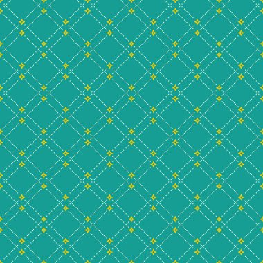 Noktalı Rhombuslarla Kusursuz Geometrik Vektör Deseni