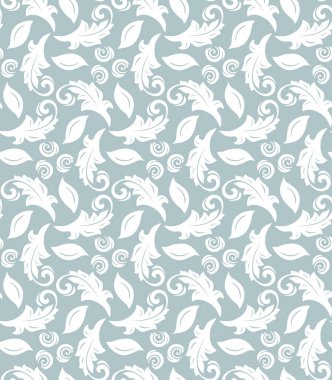 Yapraklı Çiçeksiz Vektör Deseni