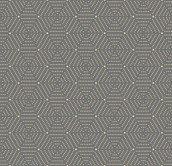 Modèle vectoriel sans couture avec des formes pointillées hexagonales — Image vectorielle