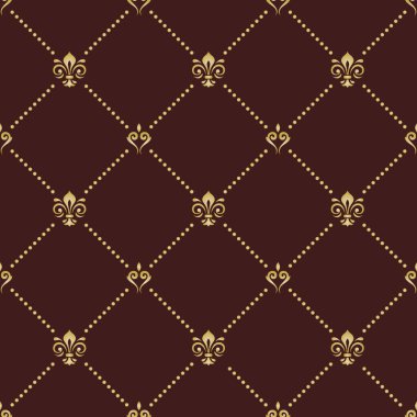 Birkaç Kraliyet Zambağı ile Kusursuz Vektör Deseni