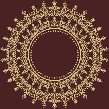 Doğu tarzında Arabesk ile Damask Vektör Arkaplanı