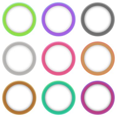 Modern Vektör Renkli Oval Sancaklar