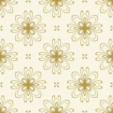 Yapraklı Çiçeksiz Vektör Deseni