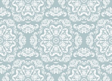 Arabesk ile Oryantal Damask Kusursuz Vektör Arkaplanı