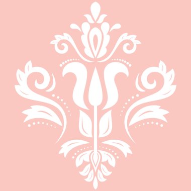 Doğu tarzında Arabesk ile Damask Vektör Arkaplanı