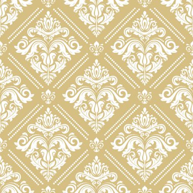 Arabesk ile Klasik Kusursuz Vektör Güzel Desen