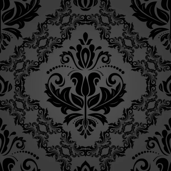 Arabesk ile Oryantal Damask Kusursuz Vektör Arkaplanı