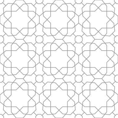 Tasarımlarınız için kusursuz geometrik arkaplan. Modern vektör açık gri ve beyaz süs. Geometrik soyut desen