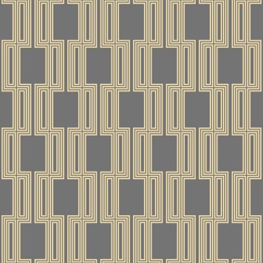 Tasarımlarınız için kusursuz geometrik gri ve altın arkaplan. Modern vektör süsü. Geometrik soyut desen