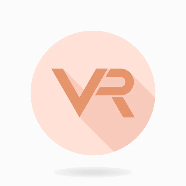 Ein Rotes Vektorsymbol Mit Logo Rosa Kreis Flaches Design Mit — Stockvektor