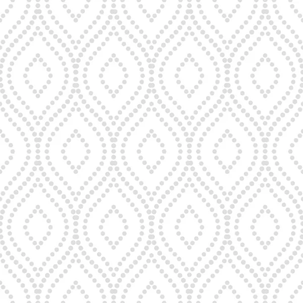 Бесшовный Вектор Светлое Серебро Белый Пунктирный Орнамент Современный Волнистый Фон — стоковый вектор