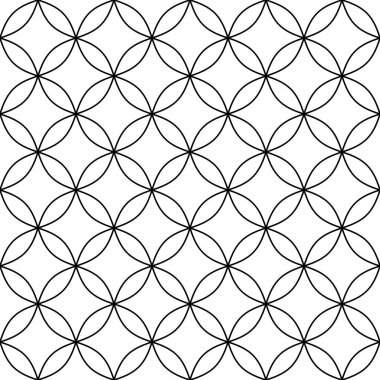 Tasarımlarınız için kusursuz geometrik arkaplan. Modern vektör siyah-beyaz süslemesi. Geometrik soyut desen