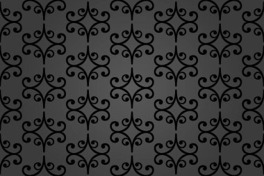 Orient vektör klasik desen. Klasik elementlerle kusursuz soyut bir arkaplan. Oryantal karanlık desen. Duvar kağıtları ve ambalaj için süs