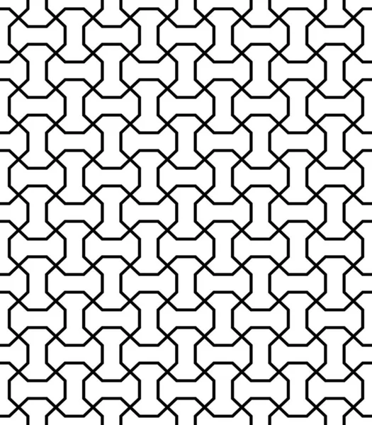 Бесшовный Геометрический Фон Ваших Проектов Современный Векторный Черно Белый Орнамент — стоковый вектор