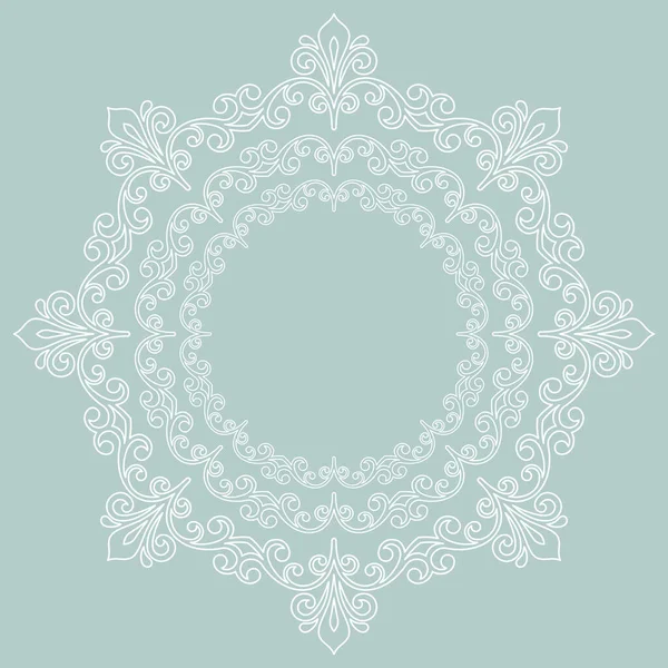 Oosterse Vector Ornament Met Arabesken Bloemenelementen Traditioneel Klassiek Ornament Rond — Stockvector