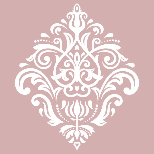 Elegante Ornamento Vectorial Vintage Estilo Clásico Adorno Tradicional Púrpura Blanco — Archivo Imágenes Vectoriales