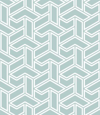 Tasarımlarınız için kusursuz geometrik arkaplan. Modern açık mavi ve beyaz vektör süsü. Geometrik soyut desen