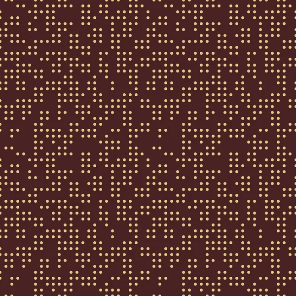 Nahtloser Braun Goldener Vektorhintergrund Mit Zufälligen Punkten Abstraktes Ornament Nahtloses — Stockvektor