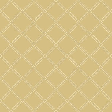 Kusursuz geometrik soyut vektör deseni eşkenler. Geometrik modern altın ve beyaz noktalı süs. Kusursuz modern arkaplan