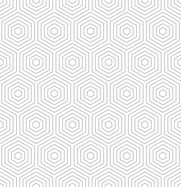 Geometrik soyut vektör altıgen dikişsiz arkaplan. Geometrik modern ışık gümüş süsü. Kusursuz modern desen