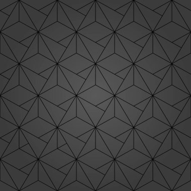 Seamless geometric background for your designs. Modern dark vector ornament. Geometric abstract black pattern