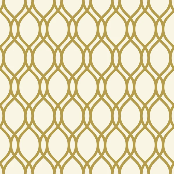 Seamless Vector Ornament Modern Golden Wavy Background Geometric Modern Pattern — Stock Vector