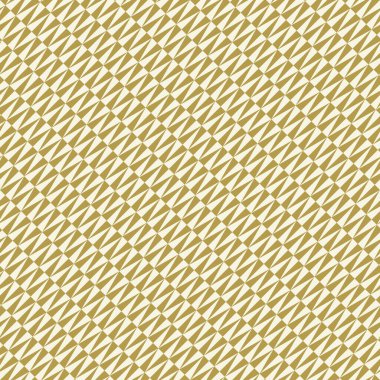 Diagomnal altın ve beyaz üçgenli geometrik vektör deseni. Geometrik modern süs. Kusursuz soyut arkaplan