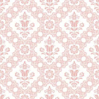 Orient vector classic pattern. Seamless abstract background with vintage elements. Orient pink pattern. Ornament for wallpapers and packaging