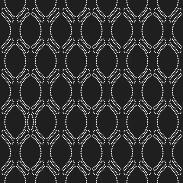 Seamless Vector Ornament Modern Wavy Dotted Dark Background Geometric Modern — 图库矢量图片