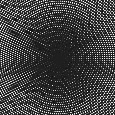 Geometric modern vector black and white pattern. Fine ornament with white stars. Geometric abstract pattern