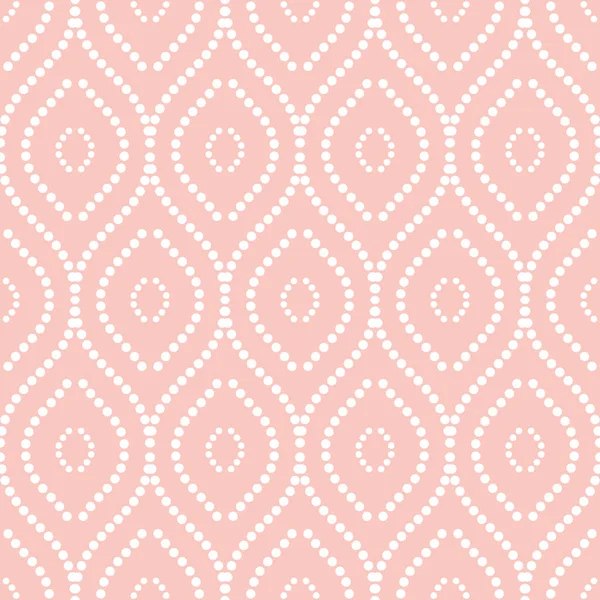 Seamless Vector Ornament Modern Wavy Background Geometric Modern Pink White — Stock Vector