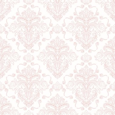 Orient vector classic light pink pattern. Seamless abstract background with vintage elements. Orient pattern. Ornament for wallpapers and packaging