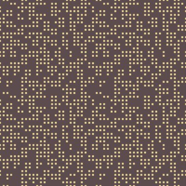 Seamless vector background with random elements. Abstract brown and yellow ornament. Seamles abstract pattern