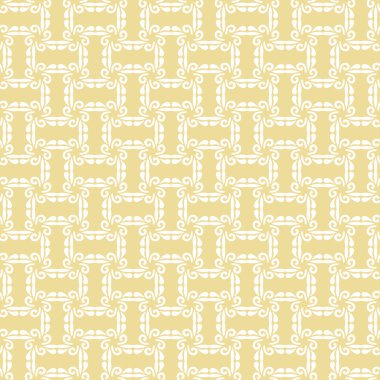 Seamless geometric yellow and white background for your designs. Modern vector ornament. Geometric abstract pattern