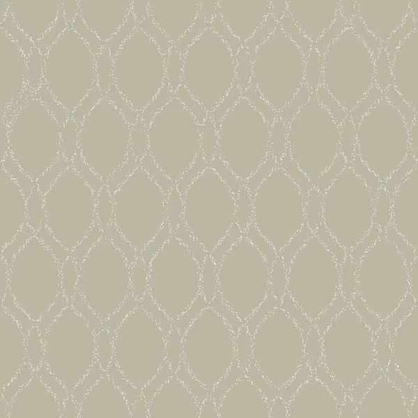 Seamless Vector Ornament Modern Wavy Background Geometric Dotted Beige White — Image vectorielle