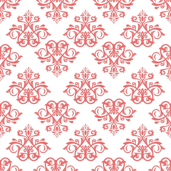 Classic seamless vector pattern. Damask orient red and white ornament. Classic vintage background. Orient pattern for fabric, wallpapers and packaging