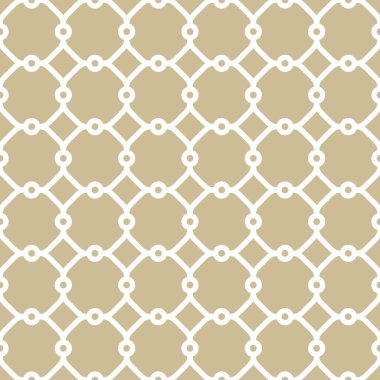 Seamless vector ornament in arabian style. Geometric abstract golden and white andbackground. Grill with pattern for wallpapers and backgrounds