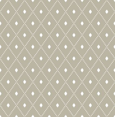 Geometrik noktalı vektör bej ve beyaz desen. Duvar kağıtları ve arka planlar için kusursuz soyut modern doku