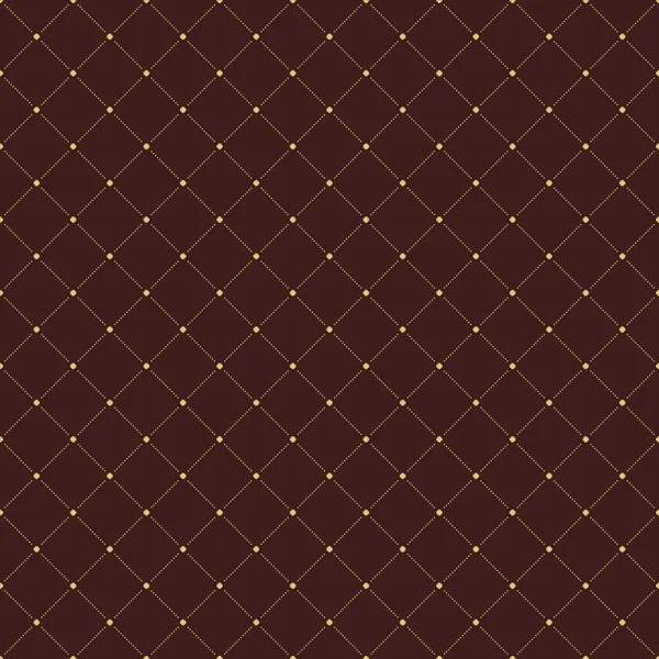 Geometric Dotted Brown Golden Vector Pattern Seamless Abstract Modern Texture — Stock Vector
