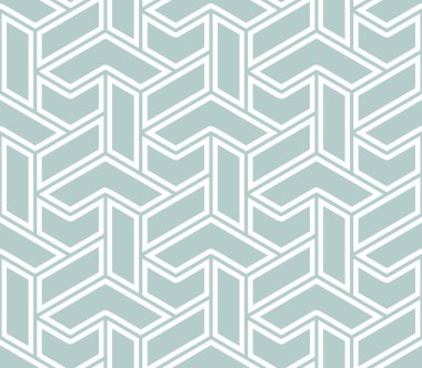 Tasarımlarınız için kusursuz geometrik arkaplan. Modern açık mavi ve beyaz vektör süsü. Geometrik soyut desen