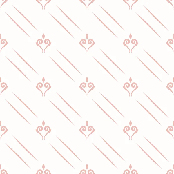 Безшовний Векторний Малюнок Сучасний Геометричний Рожево Білий Орнамент Діагональними Лініями — стоковий вектор
