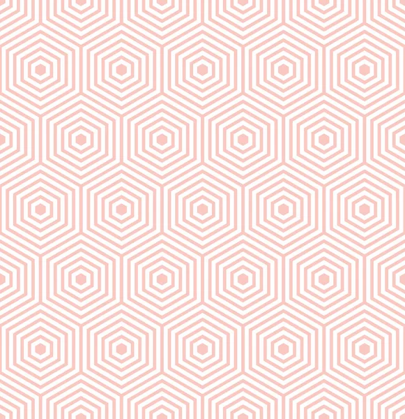 Geometrische Abstracte Vector Hexagonale Naadloze Roze Achtergrond Geometrische Moderne Ornament — Stockvector