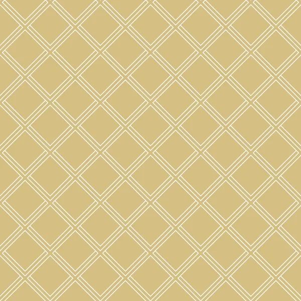 金と白の菱形を持つシームレスな幾何学的な抽象的なベクトルパターン 幾何学的なモダンな装飾 シームレスな現代的背景 — ストックベクタ
